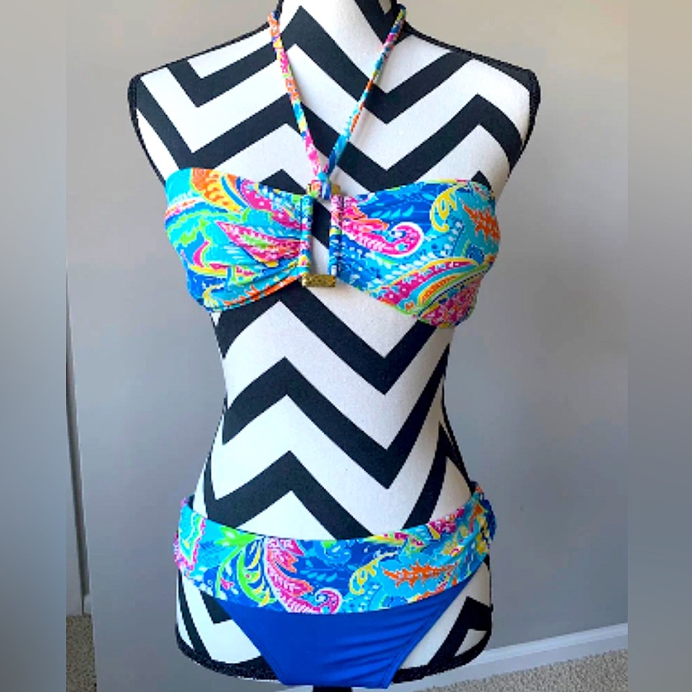 Ralph Lauren halter paisley bikini